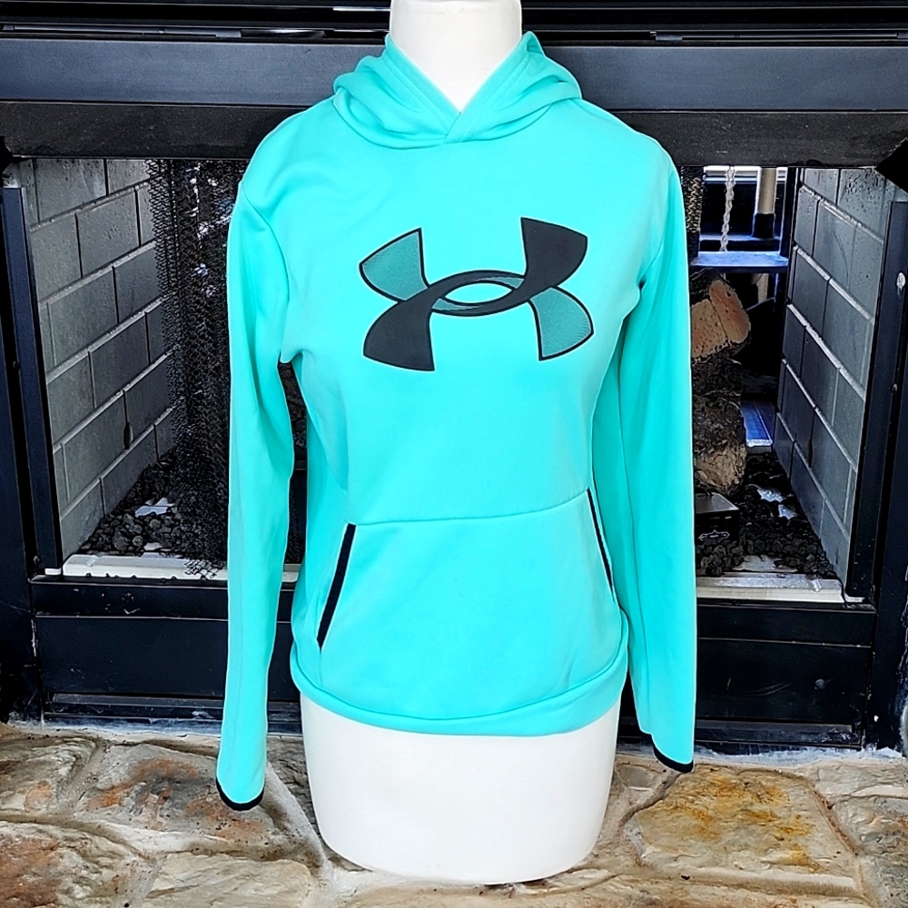 Youth large under Armour hoodie loose fit unisex seafoam